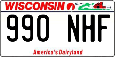 WI license plate 990NHF