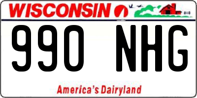 WI license plate 990NHG