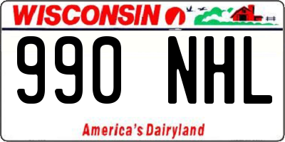 WI license plate 990NHL