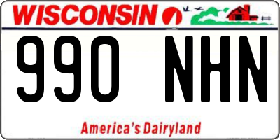 WI license plate 990NHN