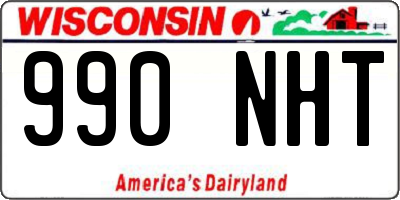 WI license plate 990NHT