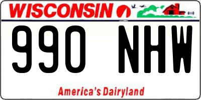 WI license plate 990NHW