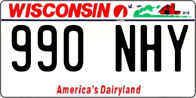 WI license plate 990NHY