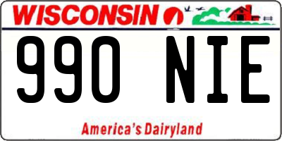 WI license plate 990NIE