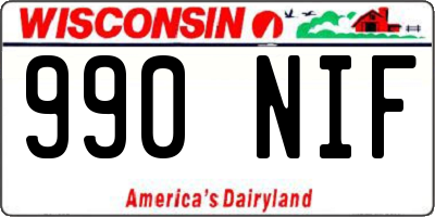 WI license plate 990NIF