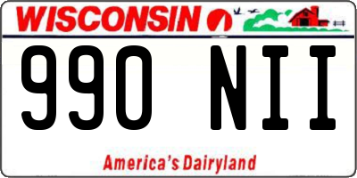 WI license plate 990NII