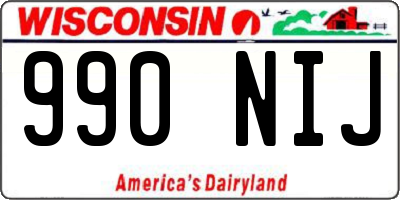 WI license plate 990NIJ