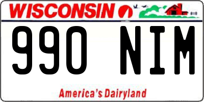 WI license plate 990NIM
