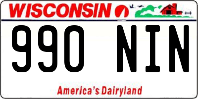 WI license plate 990NIN