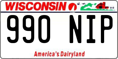 WI license plate 990NIP
