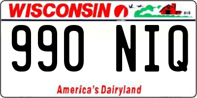 WI license plate 990NIQ