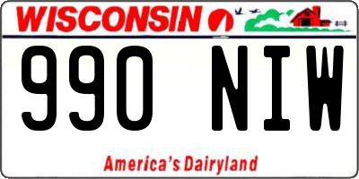 WI license plate 990NIW