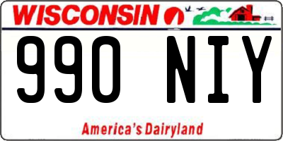 WI license plate 990NIY