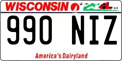 WI license plate 990NIZ