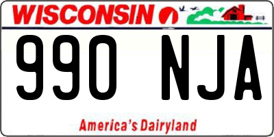 WI license plate 990NJA