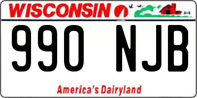 WI license plate 990NJB