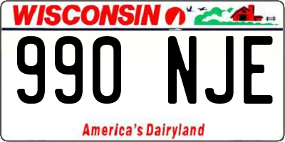 WI license plate 990NJE