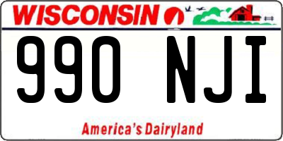 WI license plate 990NJI
