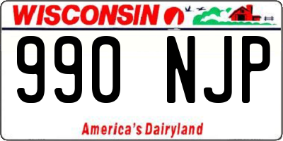 WI license plate 990NJP