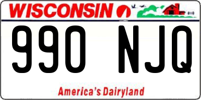 WI license plate 990NJQ