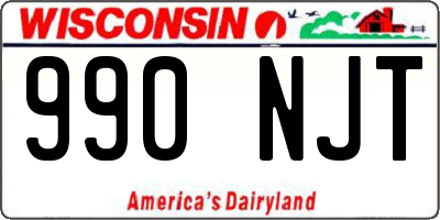WI license plate 990NJT