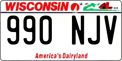 WI license plate 990NJV