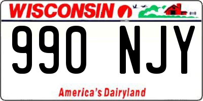WI license plate 990NJY