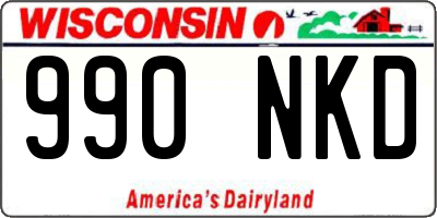 WI license plate 990NKD