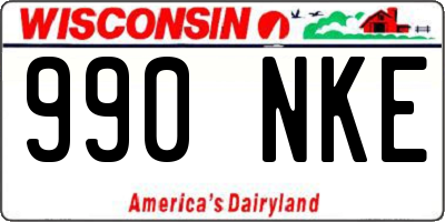 WI license plate 990NKE