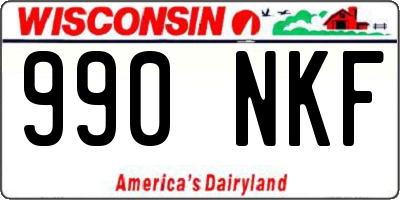 WI license plate 990NKF