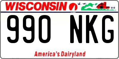 WI license plate 990NKG