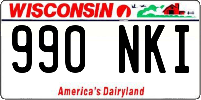 WI license plate 990NKI