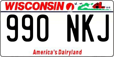 WI license plate 990NKJ