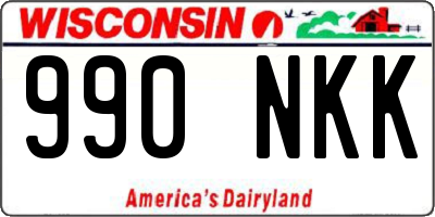 WI license plate 990NKK