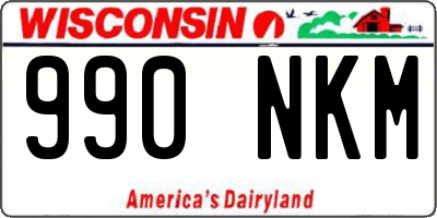 WI license plate 990NKM