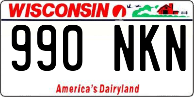 WI license plate 990NKN