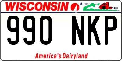 WI license plate 990NKP