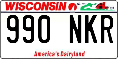 WI license plate 990NKR