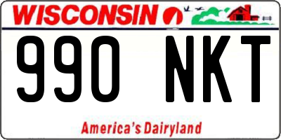 WI license plate 990NKT