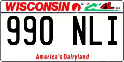 WI license plate 990NLI