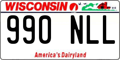 WI license plate 990NLL