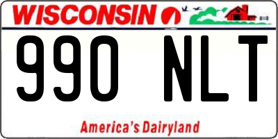 WI license plate 990NLT