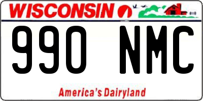 WI license plate 990NMC