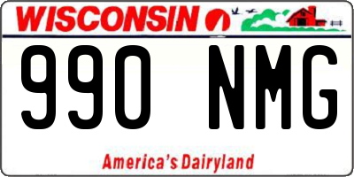 WI license plate 990NMG