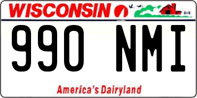 WI license plate 990NMI