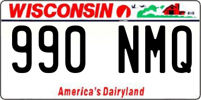 WI license plate 990NMQ