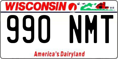 WI license plate 990NMT