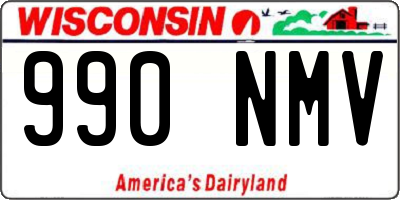 WI license plate 990NMV