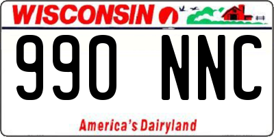 WI license plate 990NNC