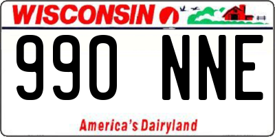 WI license plate 990NNE